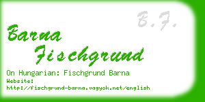 barna fischgrund business card